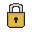 AI door bolt icon, a simple padlock